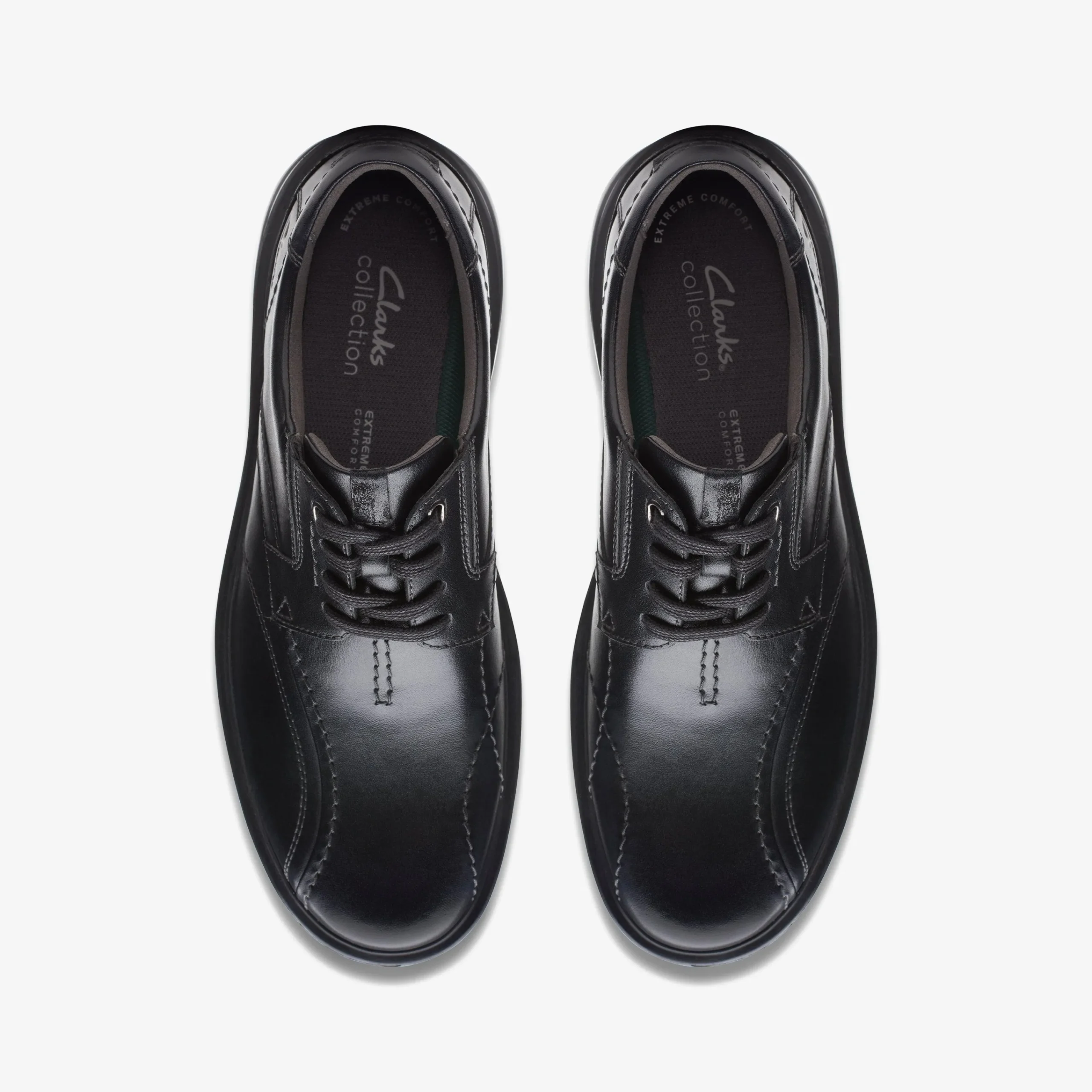 Clarks Gessler Lace Black Leather New
