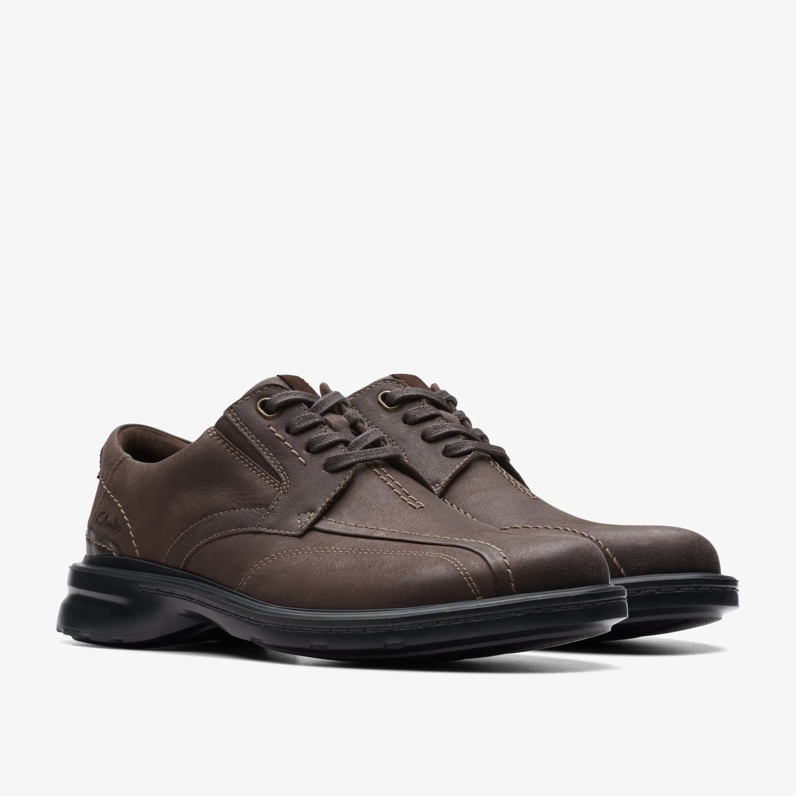 Clarks Gessler Lace Dark Brown Leather Store