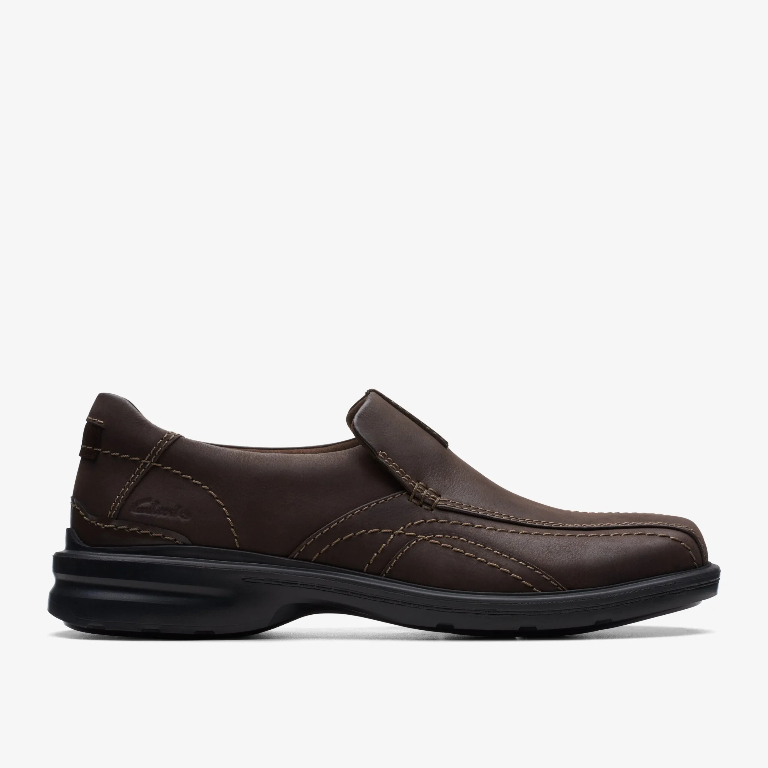 Clarks Gessler Step Dark Brown Leather Clearance