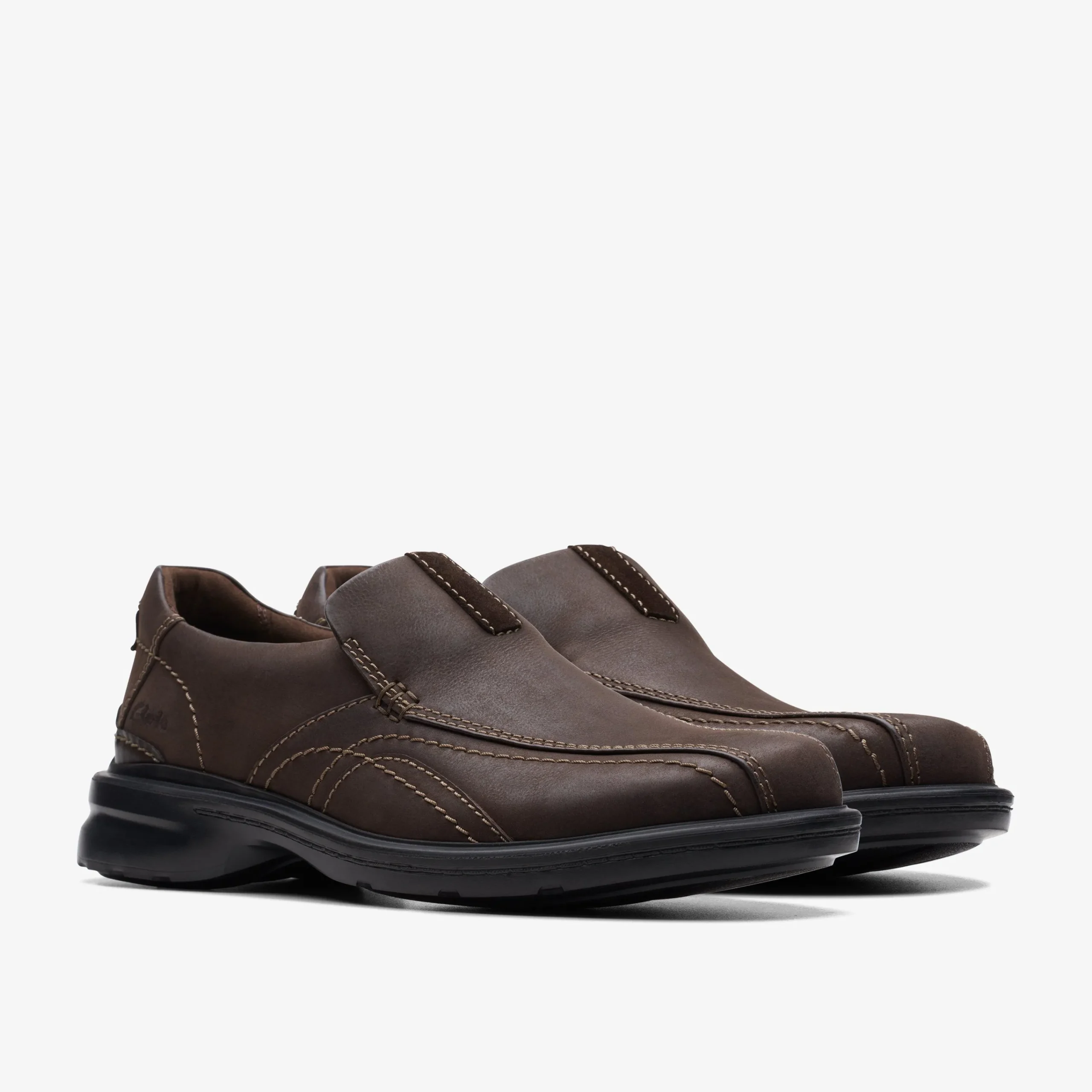 Clarks Gessler Step Dark Brown Leather Clearance
