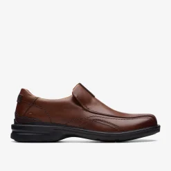 Clarks Gessler Step Dark Tan Leather Store
