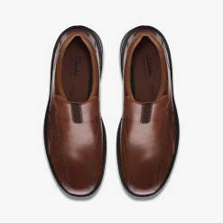Clarks Gessler Step Dark Tan Leather Store