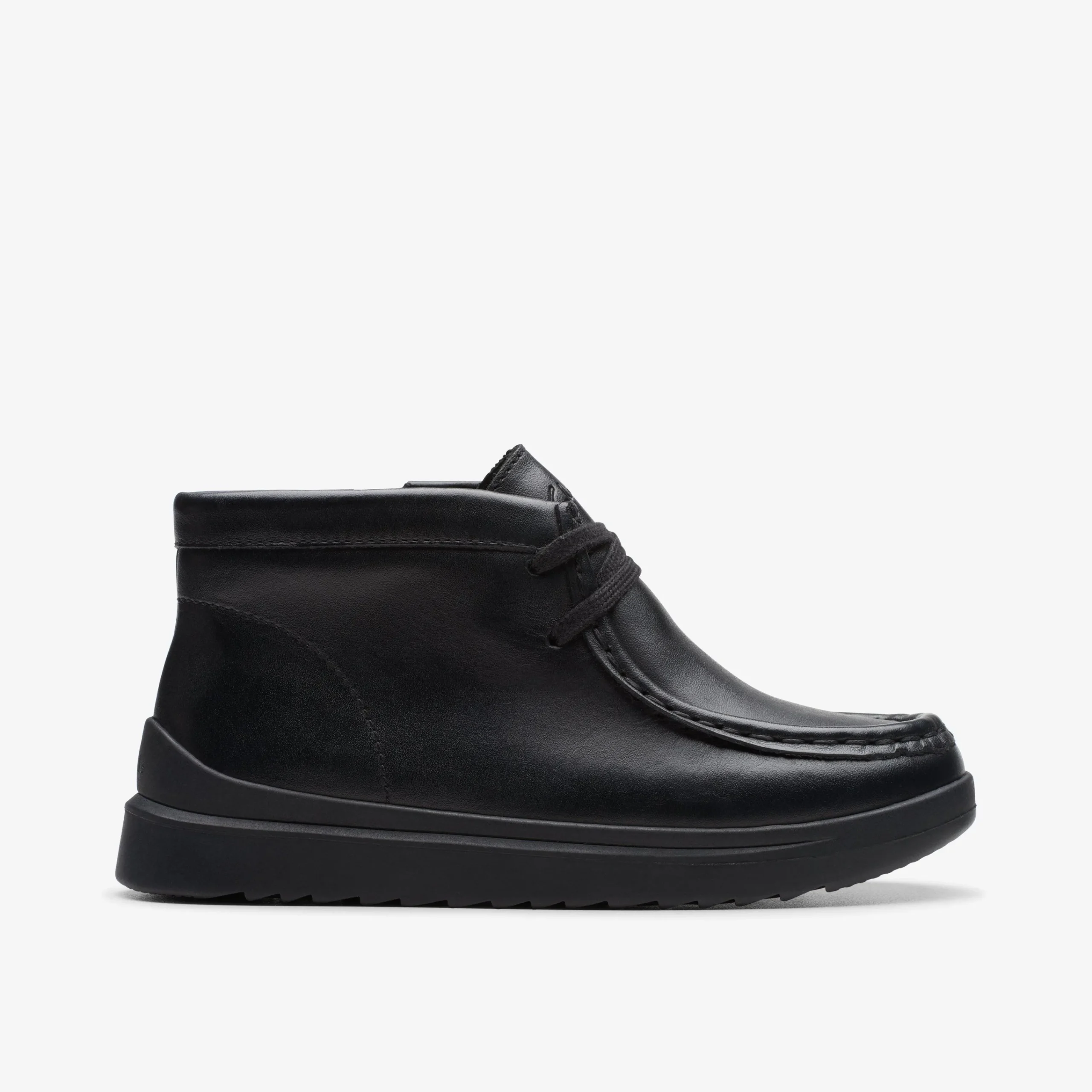 Clarks Goal Wally Kid Black Leather Cheap