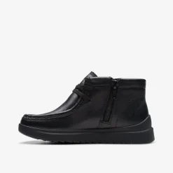 Clarks Goal Wally Kid Black Leather Cheap