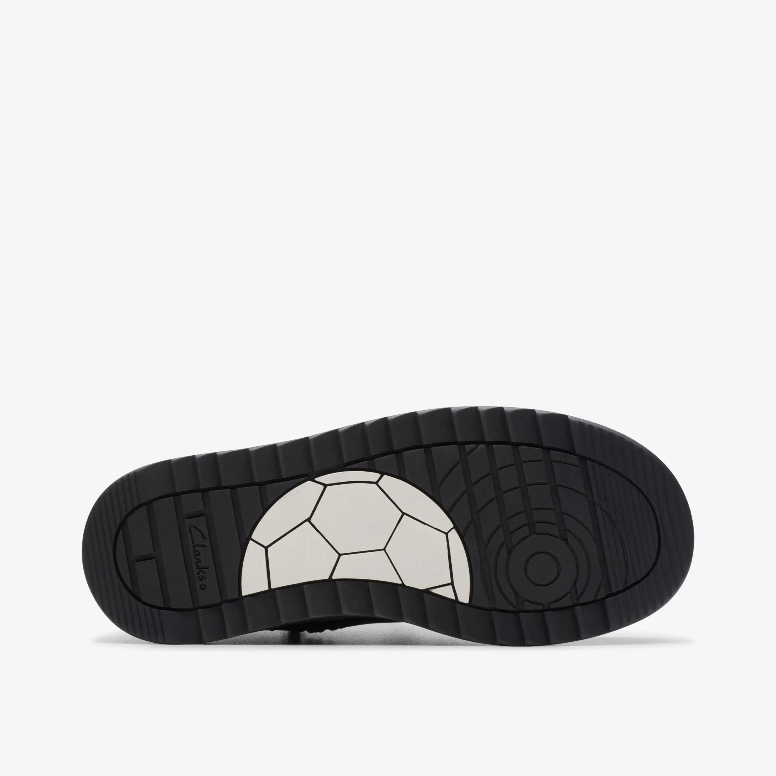 Clarks Goal Wally Kid Black Leather Cheap