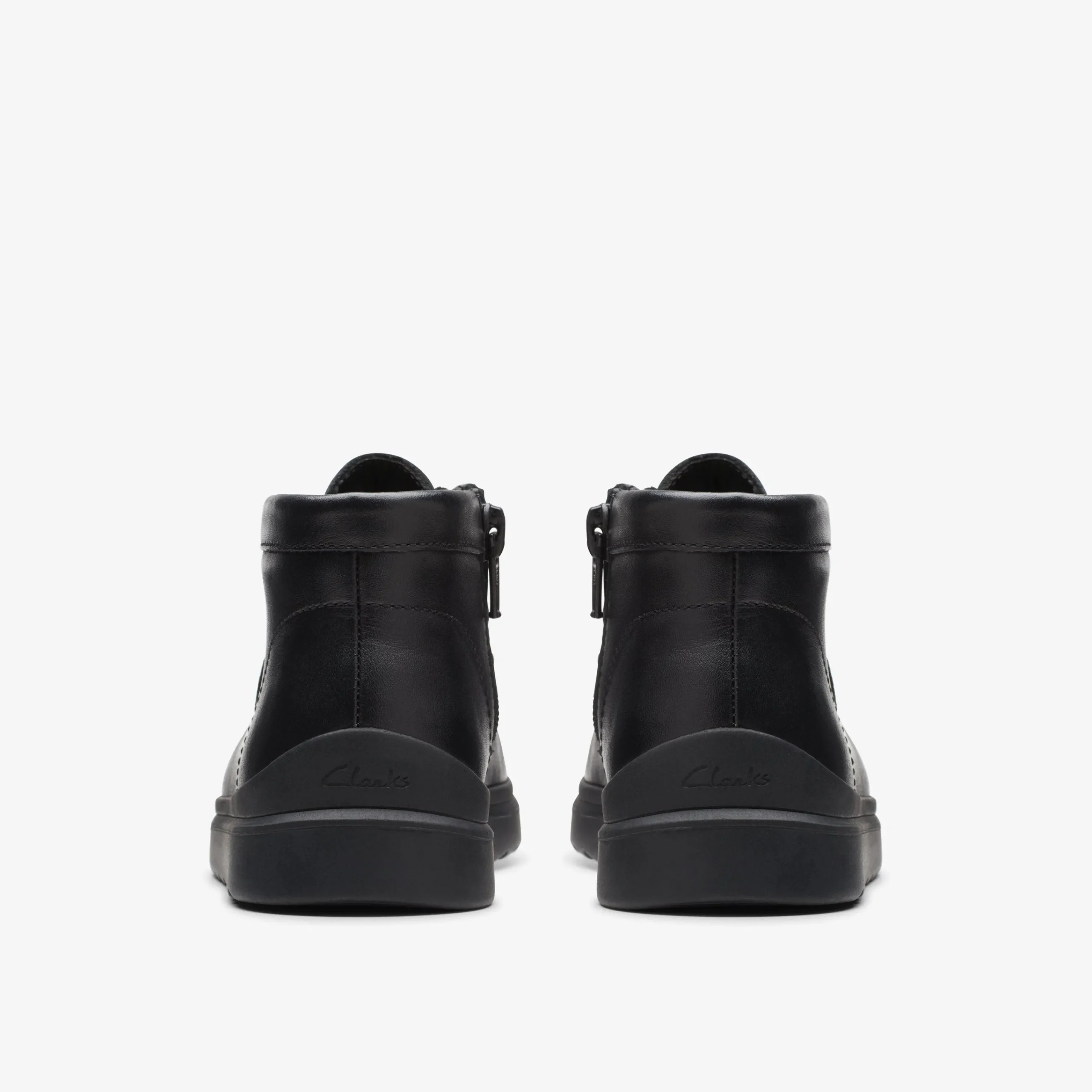 Clarks Goal Wally Kid Black Leather Cheap