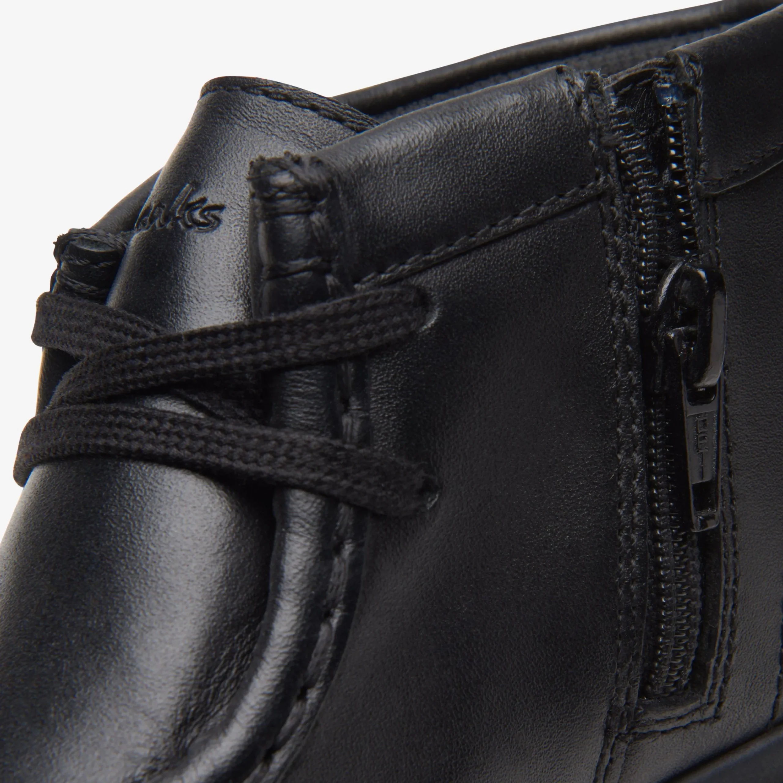 Clarks Goal Wally Kid Black Leather Cheap