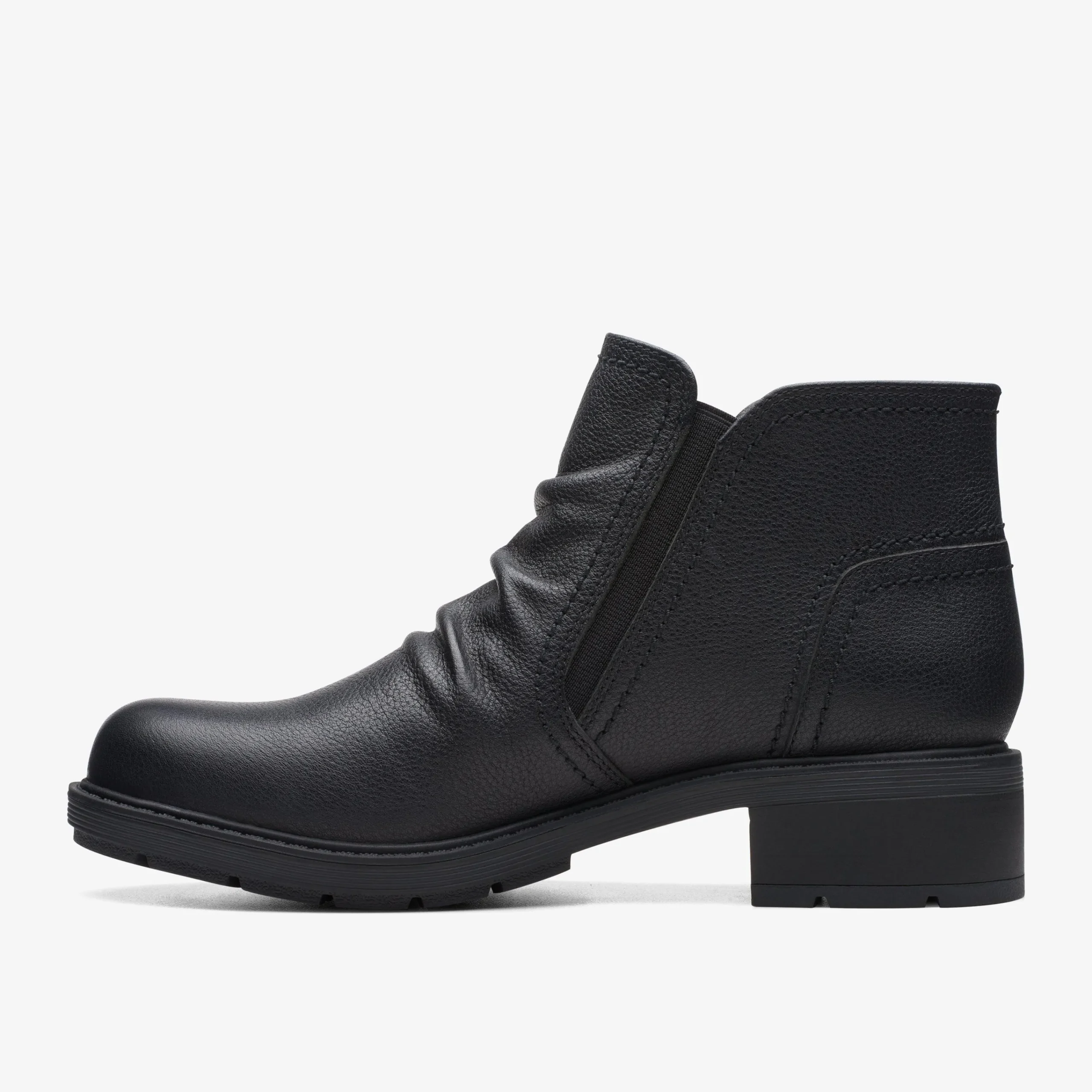 Clarks Hearth Dove Black Leather New