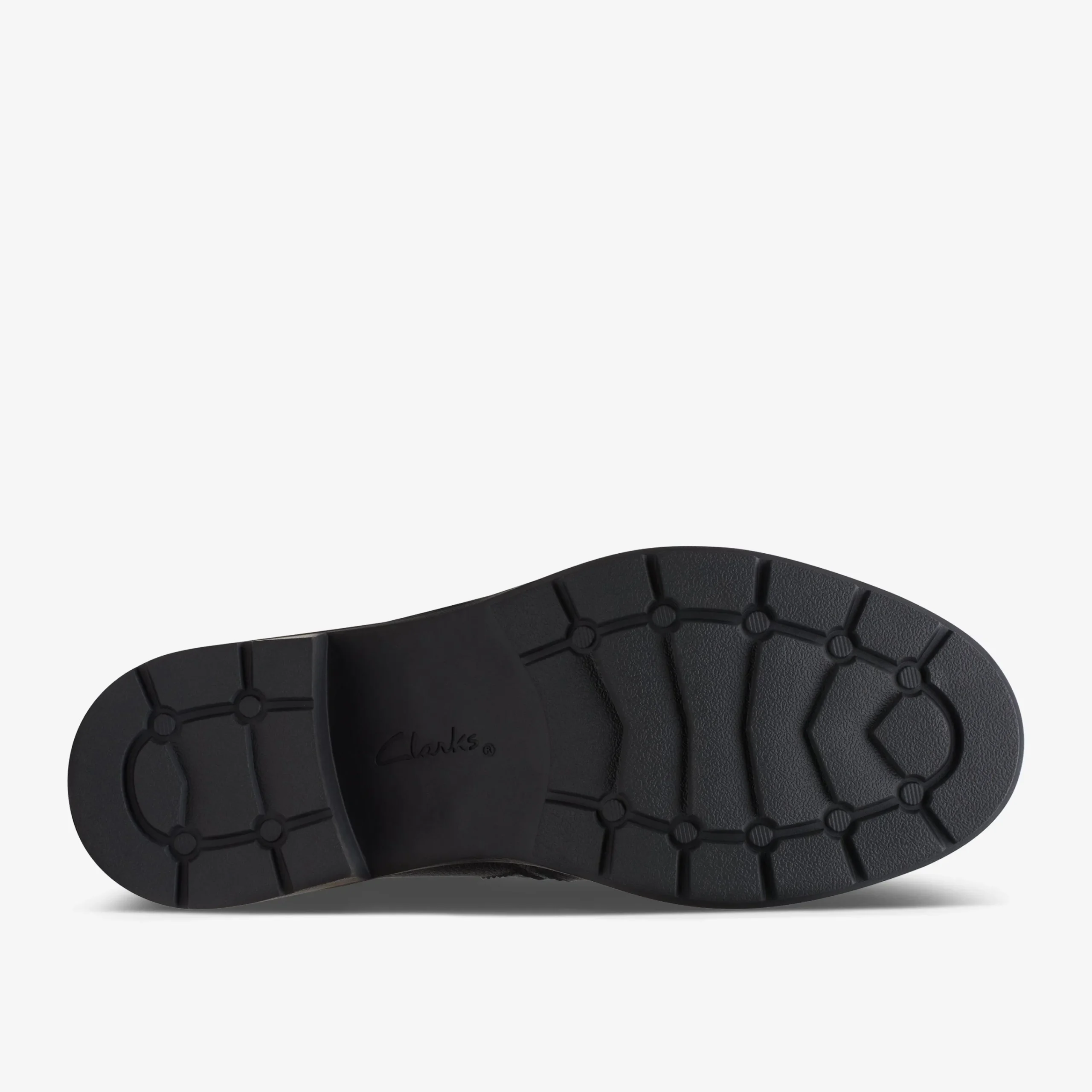 Clarks Hearth Dove Black Leather New