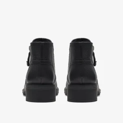 Clarks Hearth Dove Black Leather New