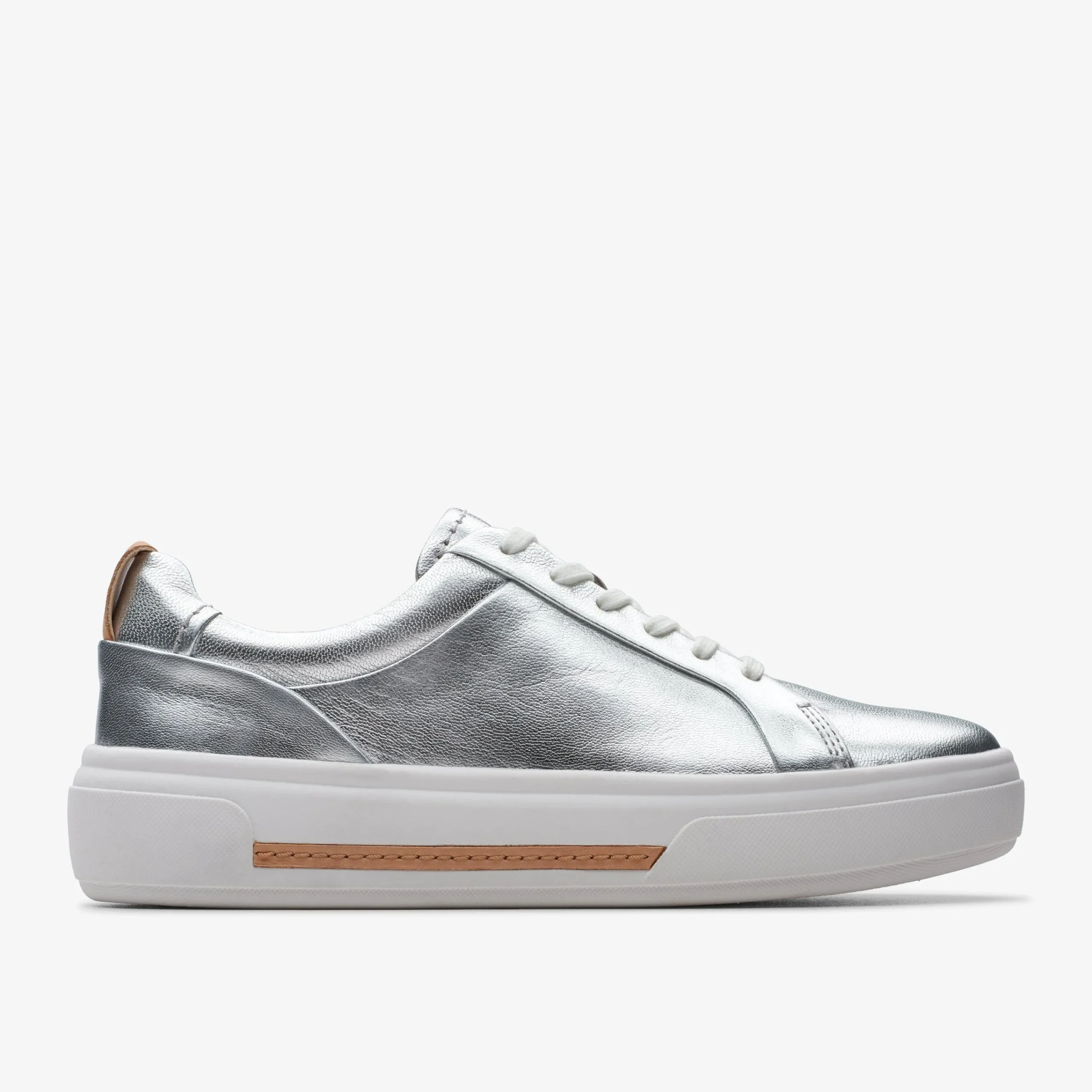 Clarks Hollyhock Walk Silver Leather Flash Sale