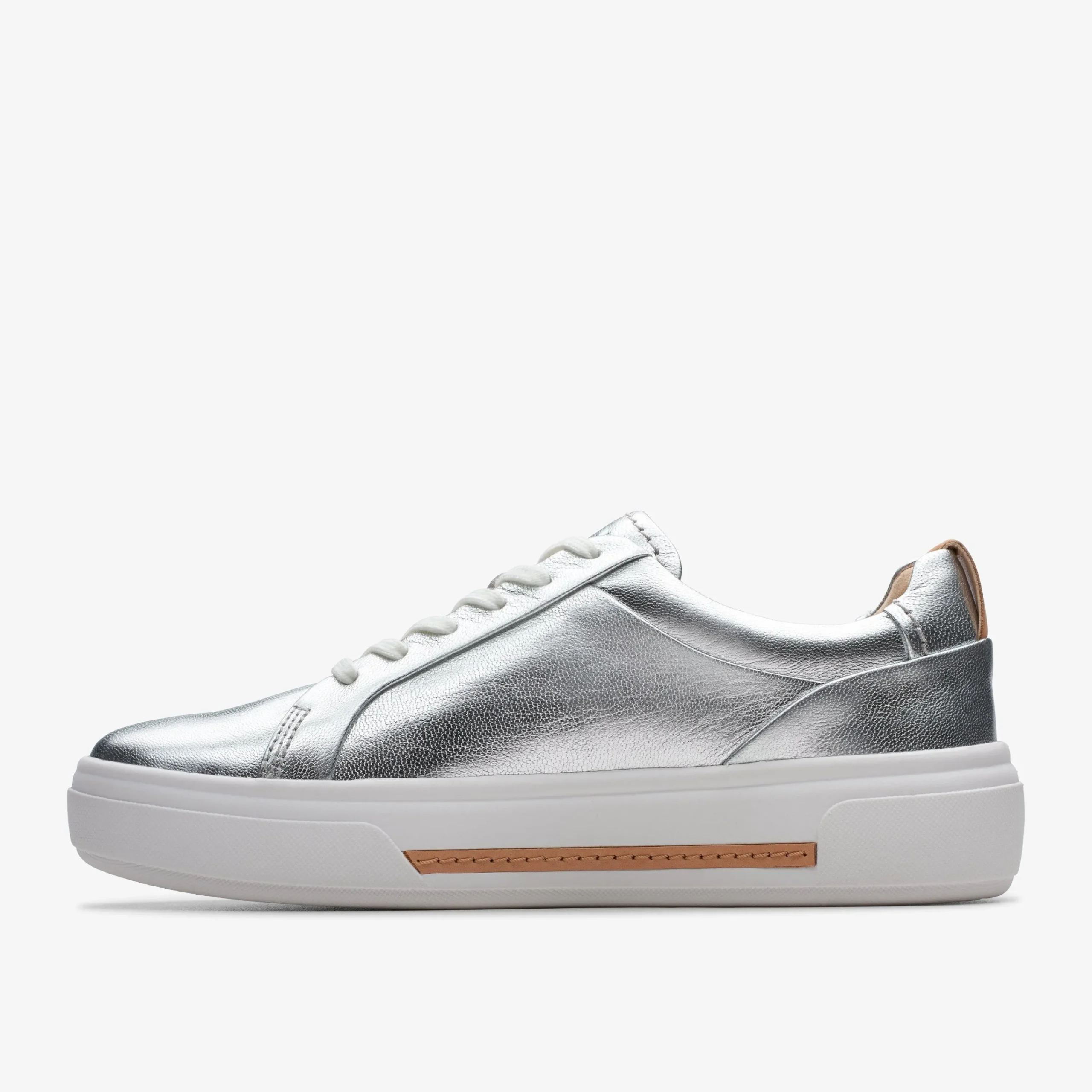 Clarks Hollyhock Walk Silver Leather Flash Sale