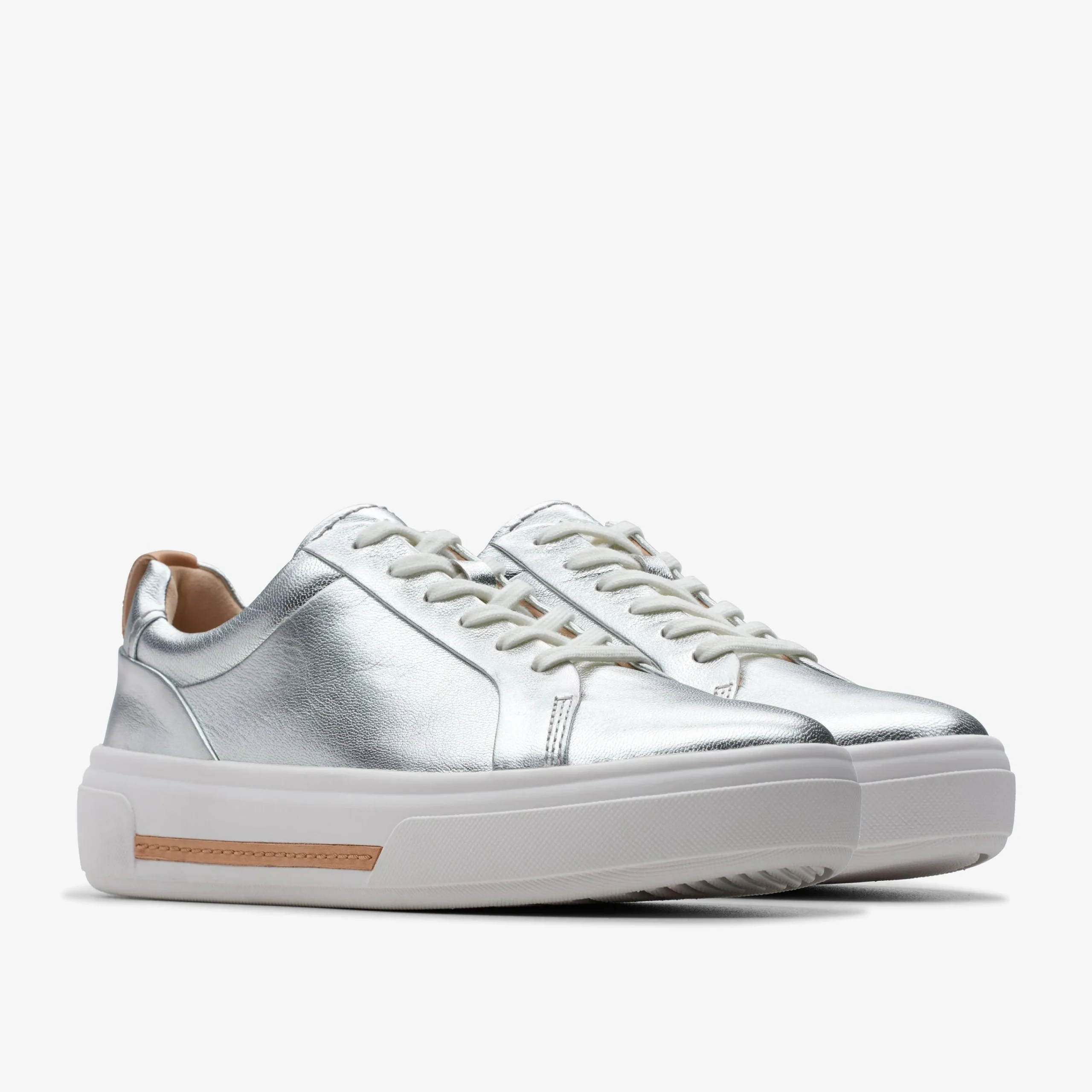 Clarks Hollyhock Walk Silver Leather Flash Sale