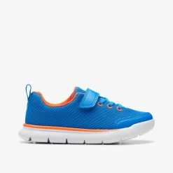 Clarks Hoop Run Kid Blue Synthetic Shop