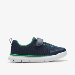 Clarks Hoop Run Kid Navy Synthetic Best
