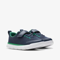 Clarks Hoop Run Kid Navy Synthetic Best