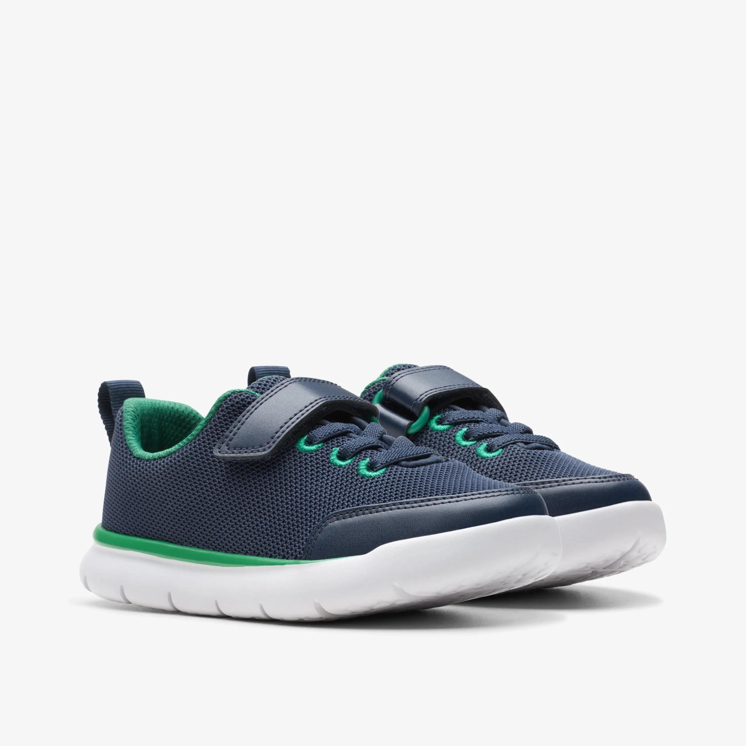 Clarks Hoop Run Kid Navy Synthetic Best