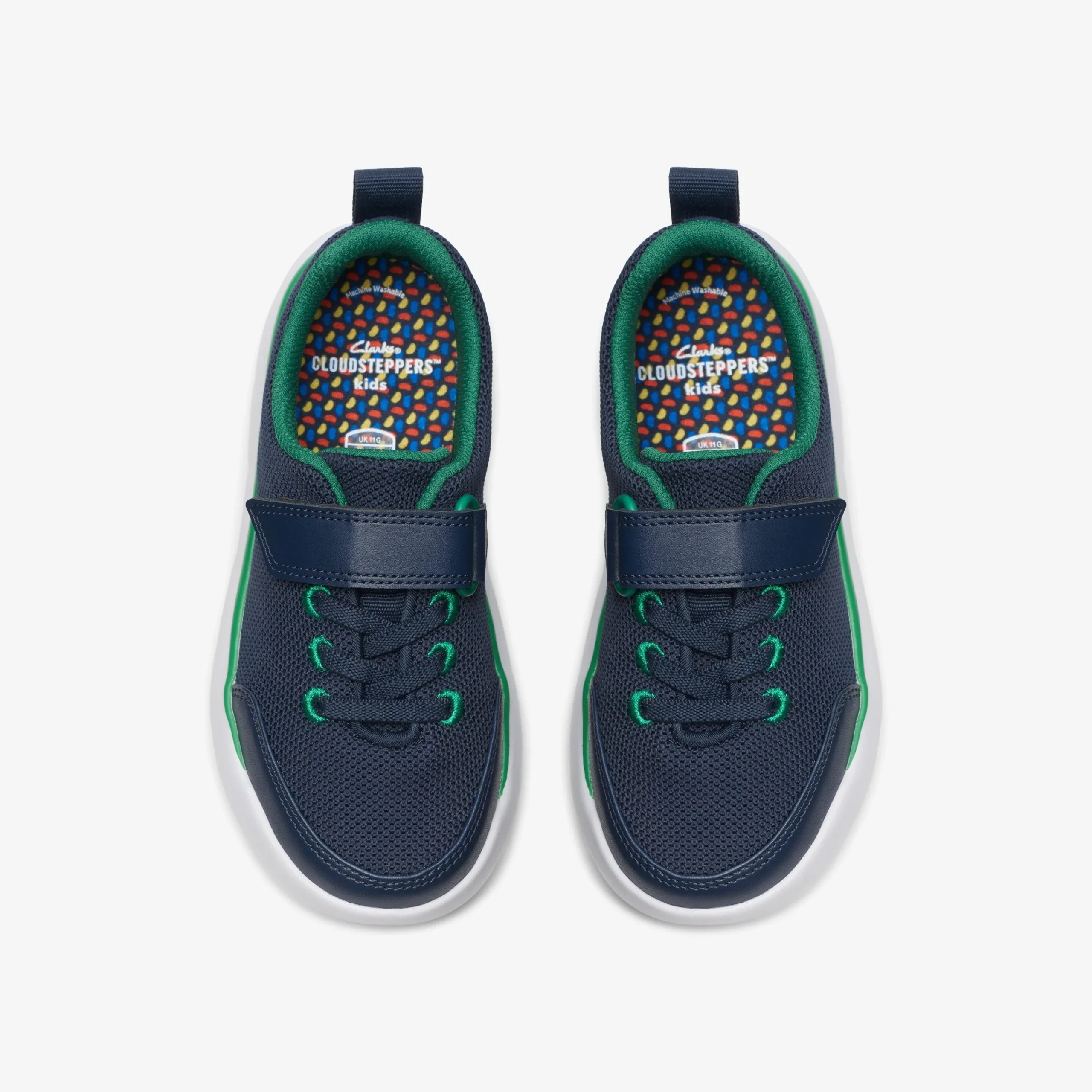 Clarks Hoop Run Kid Navy Synthetic Best