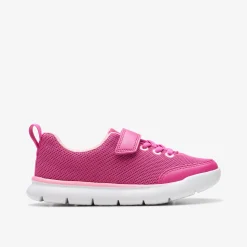 Clarks Hoop Run Kid Pink Synthetic Discount