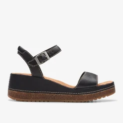 Clarks Kassanda Lily Black Leather Hot