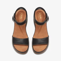 Clarks Kassanda Lily Black Leather Hot