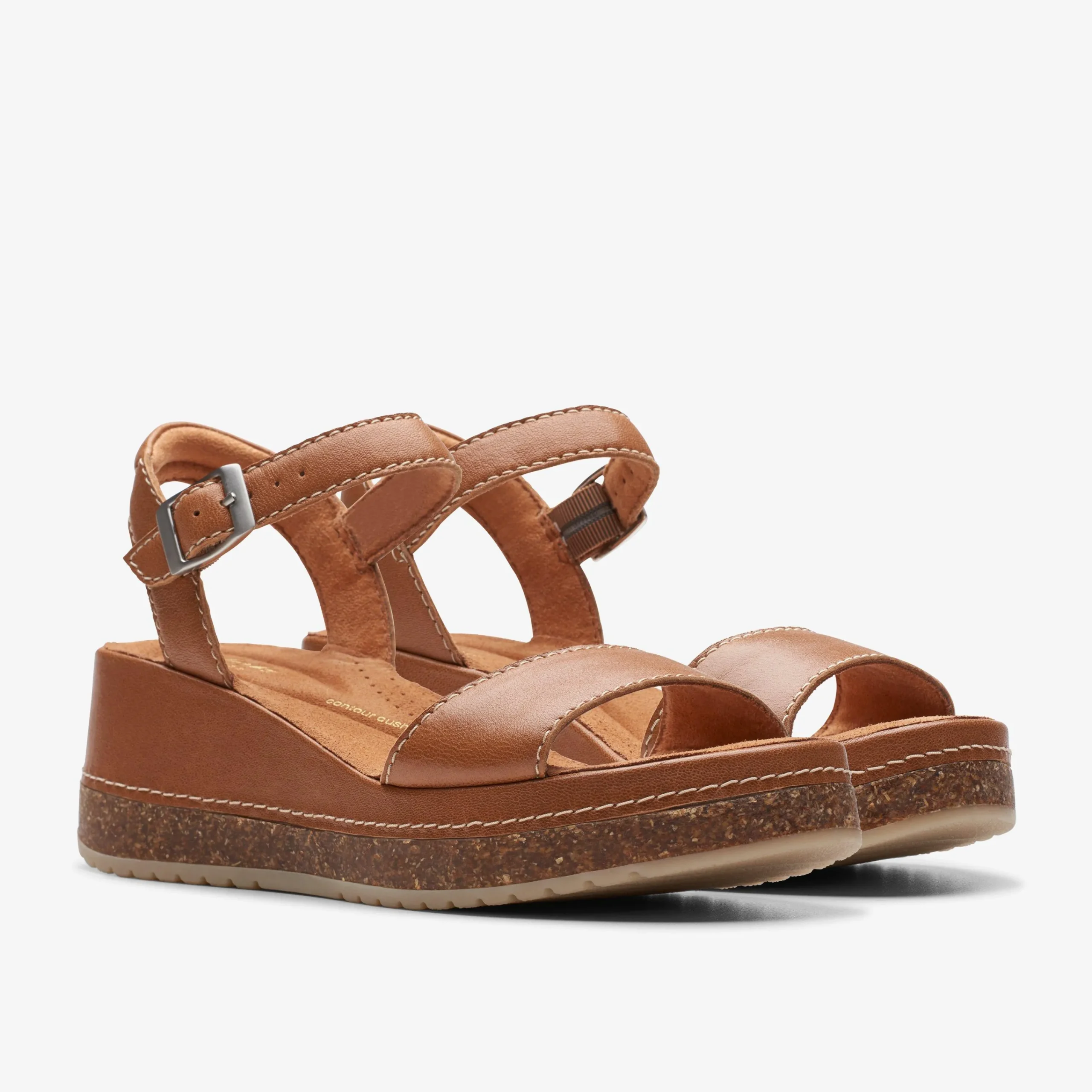 Clarks Kassanda Lily Tan Leather Flash Sale