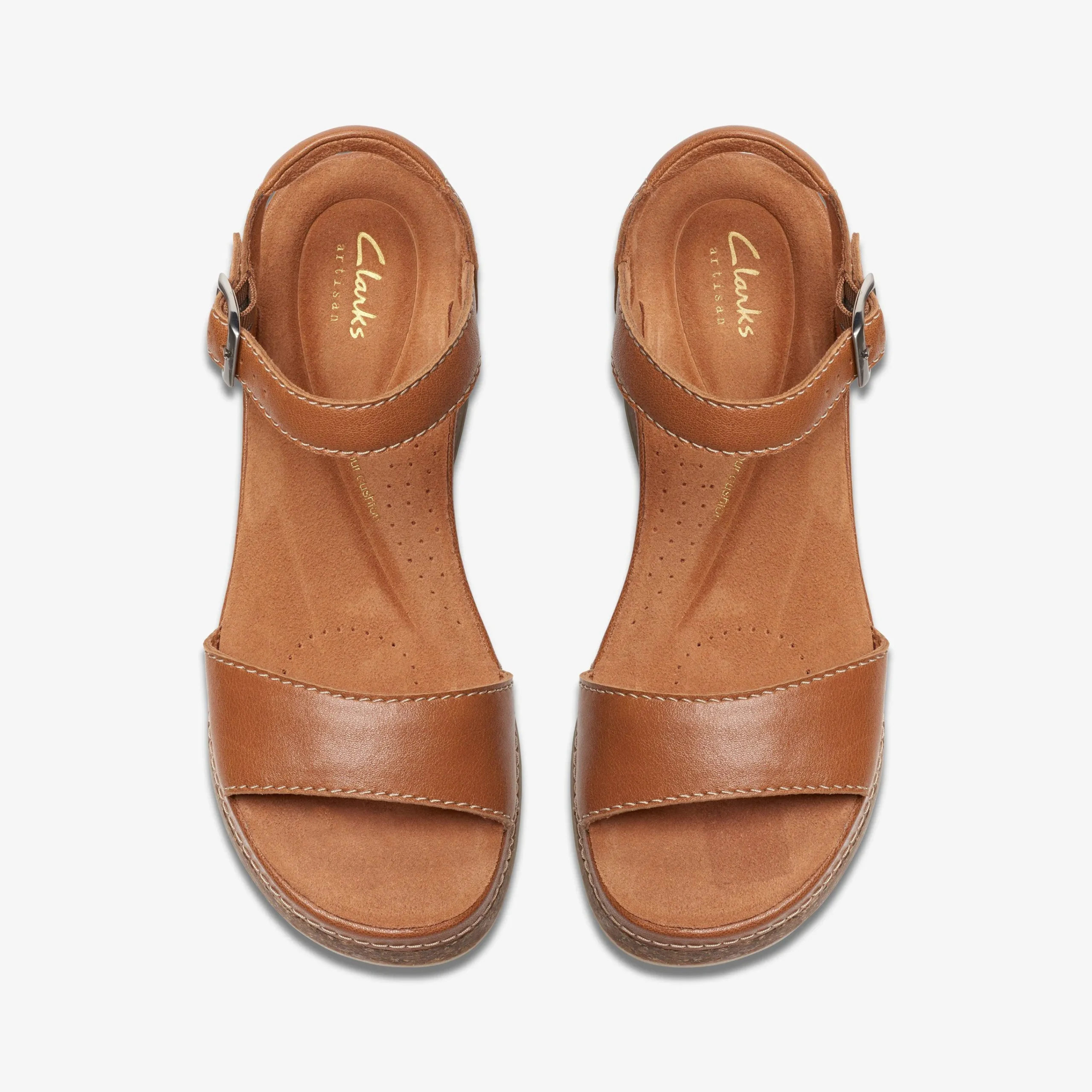 Clarks Kassanda Lily Tan Leather Flash Sale