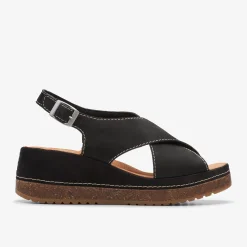 Clarks Kassanda Step Black Nubuck Flash Sale