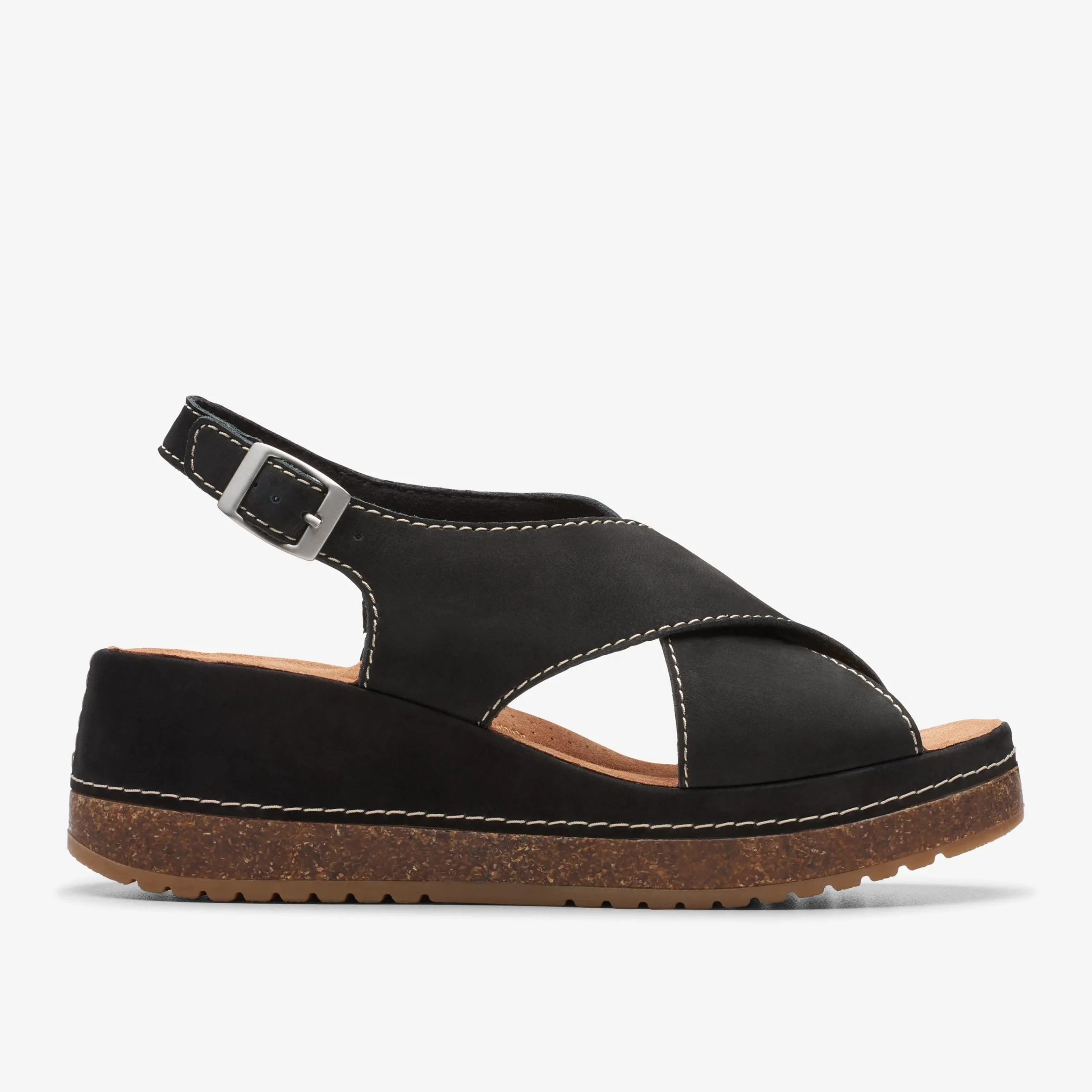Clarks Kassanda Step Black Nubuck Flash Sale
