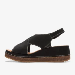 Clarks Kassanda Step Black Nubuck Flash Sale