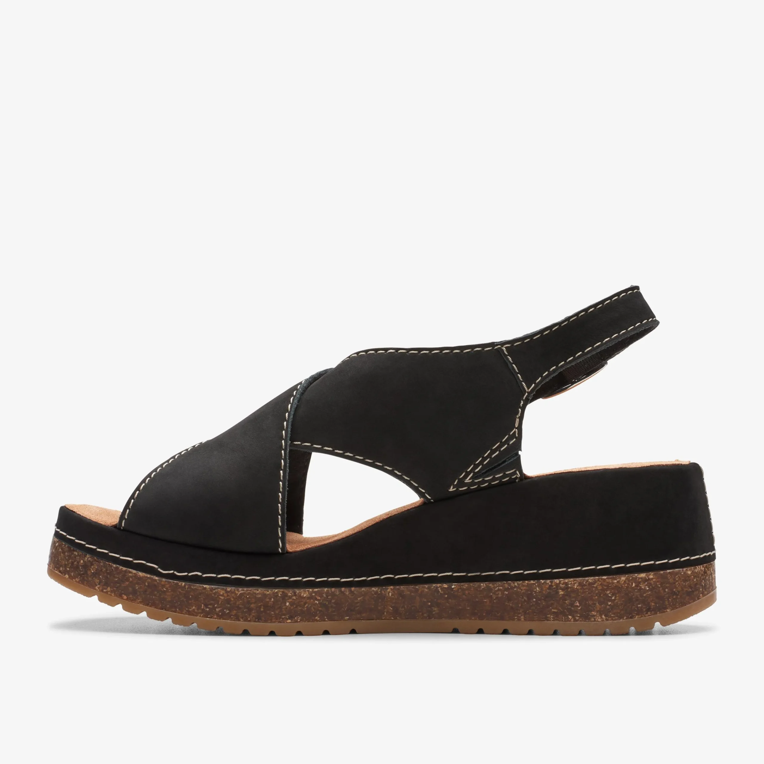 Clarks Kassanda Step Black Nubuck Flash Sale