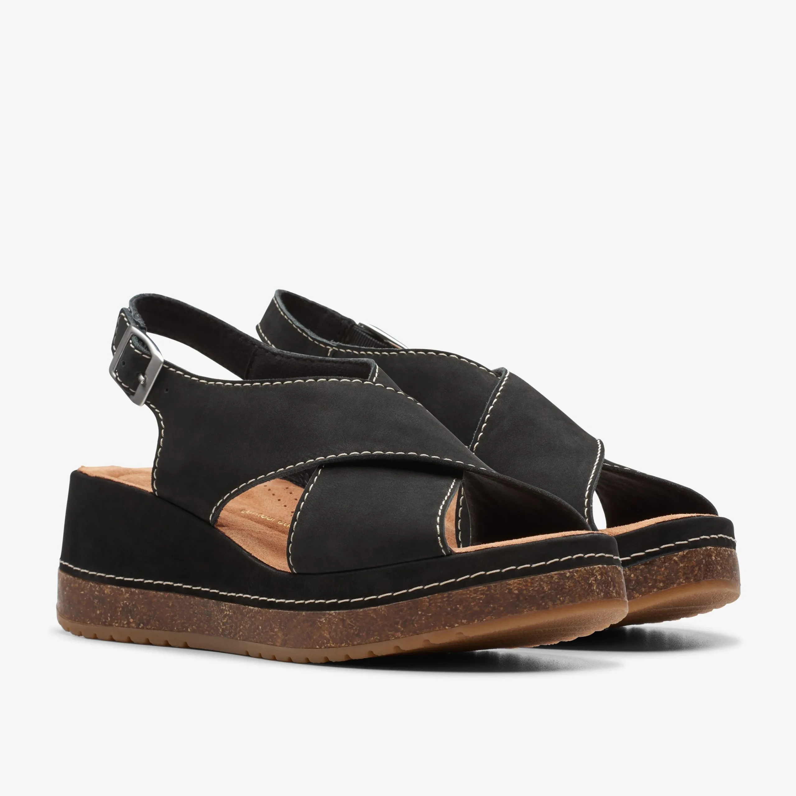 Clarks Kassanda Step Black Nubuck Flash Sale