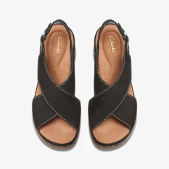 Clarks Kassanda Step Black Nubuck Flash Sale