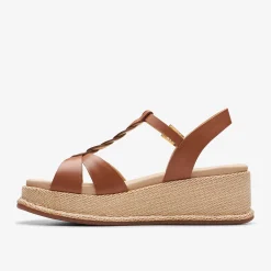 Clarks Kimmei Twist Tan Leather Clearance