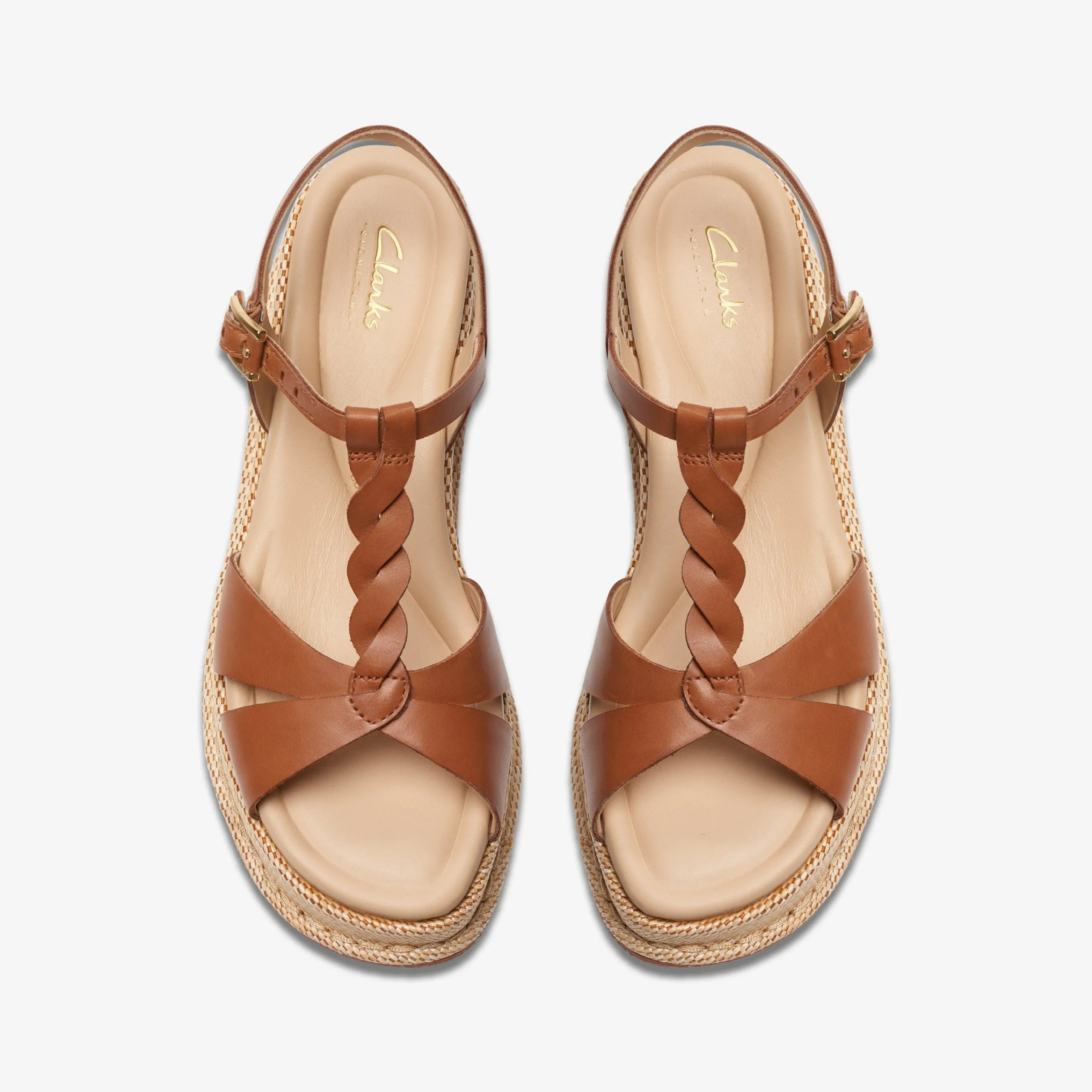 Clarks Kimmei Twist Tan Leather Clearance