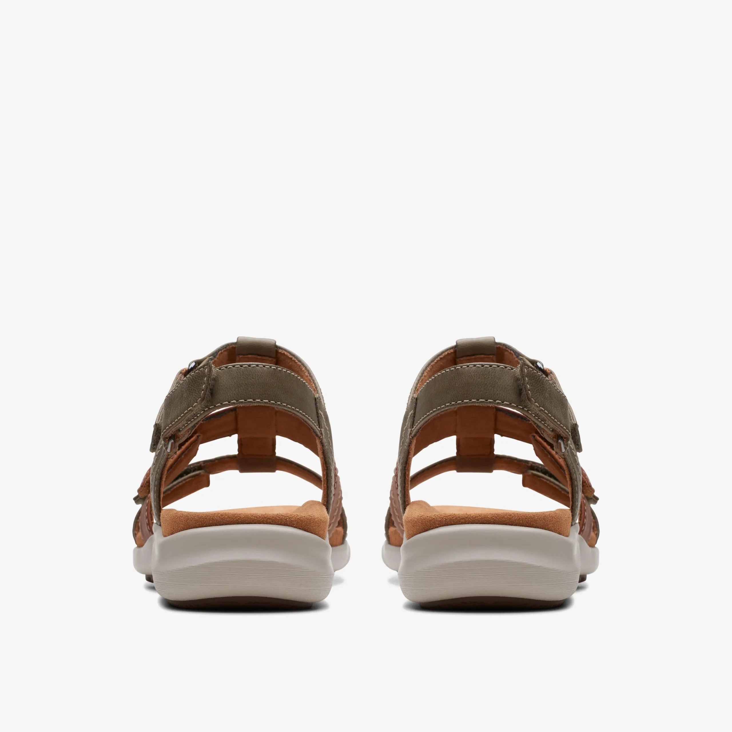 Clarks Kitly Step Olive Combination Clearance