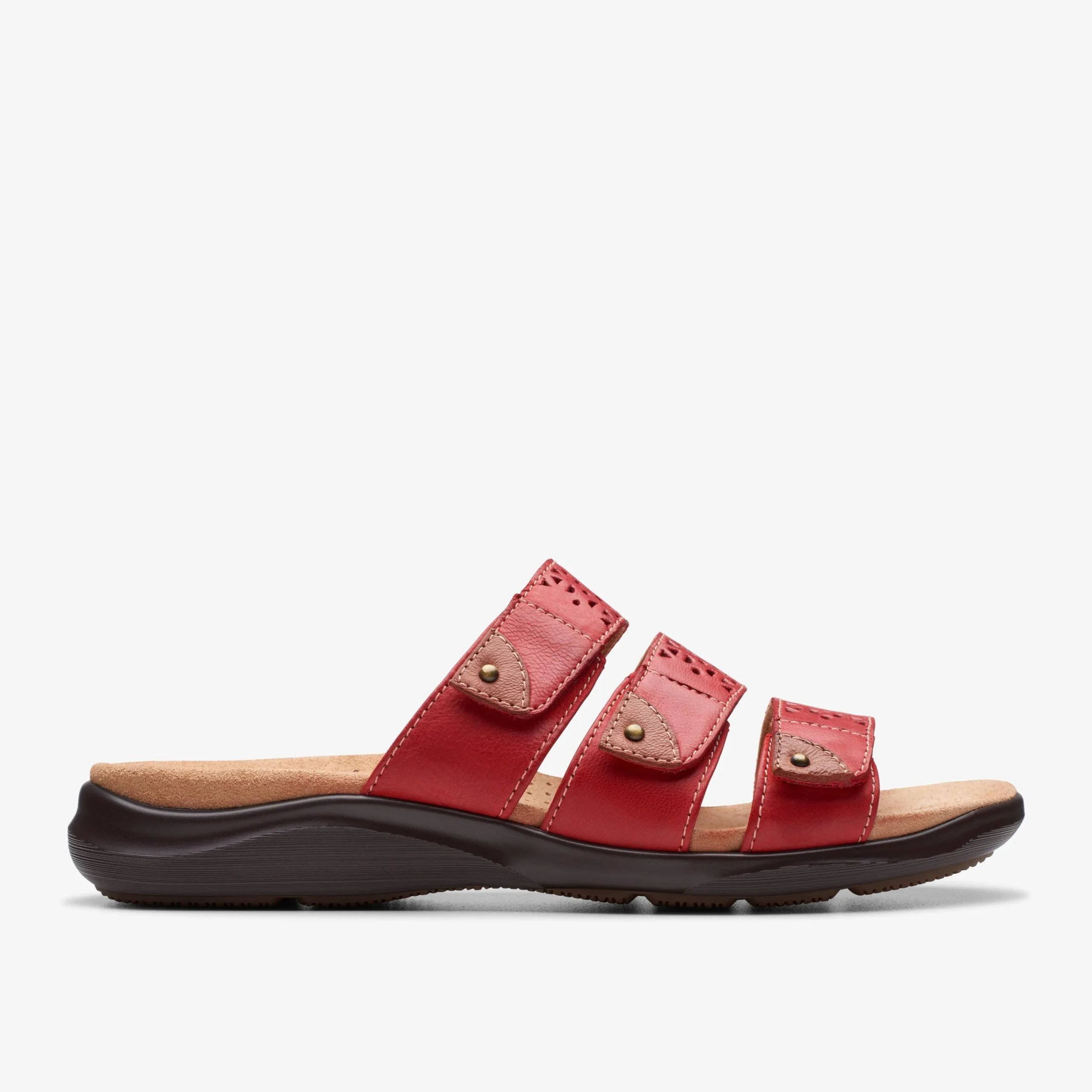 Clarks Kitly Walk Cherry Leather Fashion