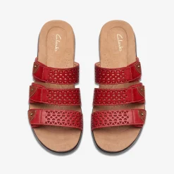 Clarks Kitly Walk Cherry Leather Fashion