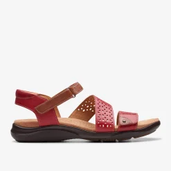 Clarks Kitly Way Cherry Leather Hot