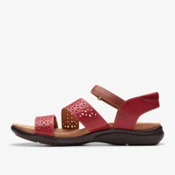 Clarks Kitly Way Cherry Leather Hot