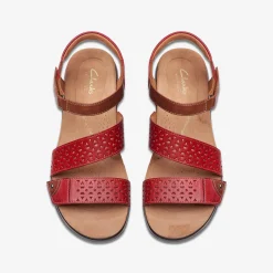 Clarks Kitly Way Cherry Leather Hot