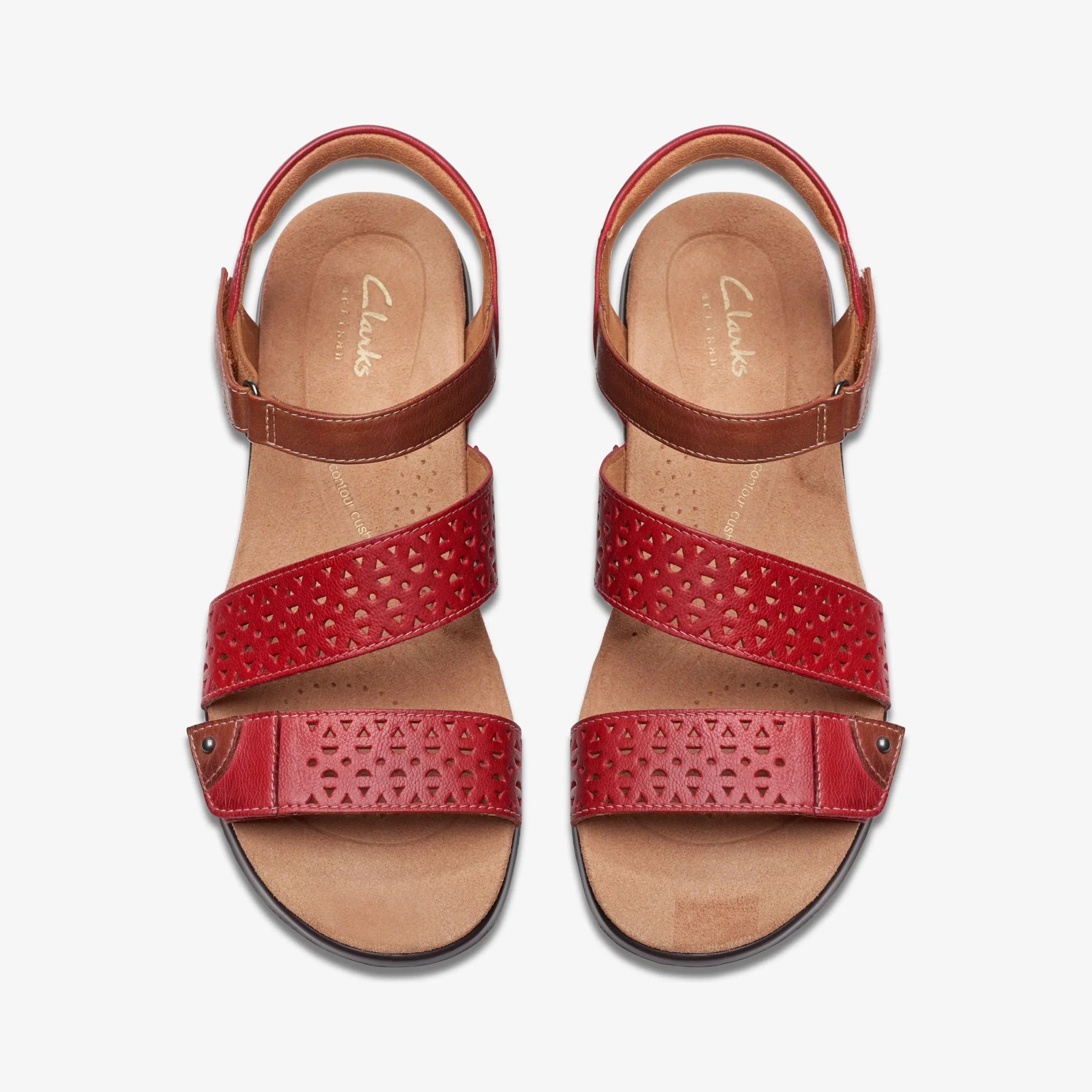 Clarks Kitly Way Cherry Leather Hot