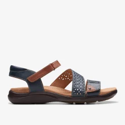 Clarks Kitly Way Navy Leather Hot