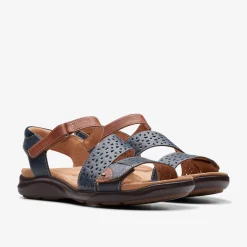 Clarks Kitly Way Navy Leather Hot
