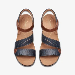 Clarks Kitly Way Navy Leather Hot