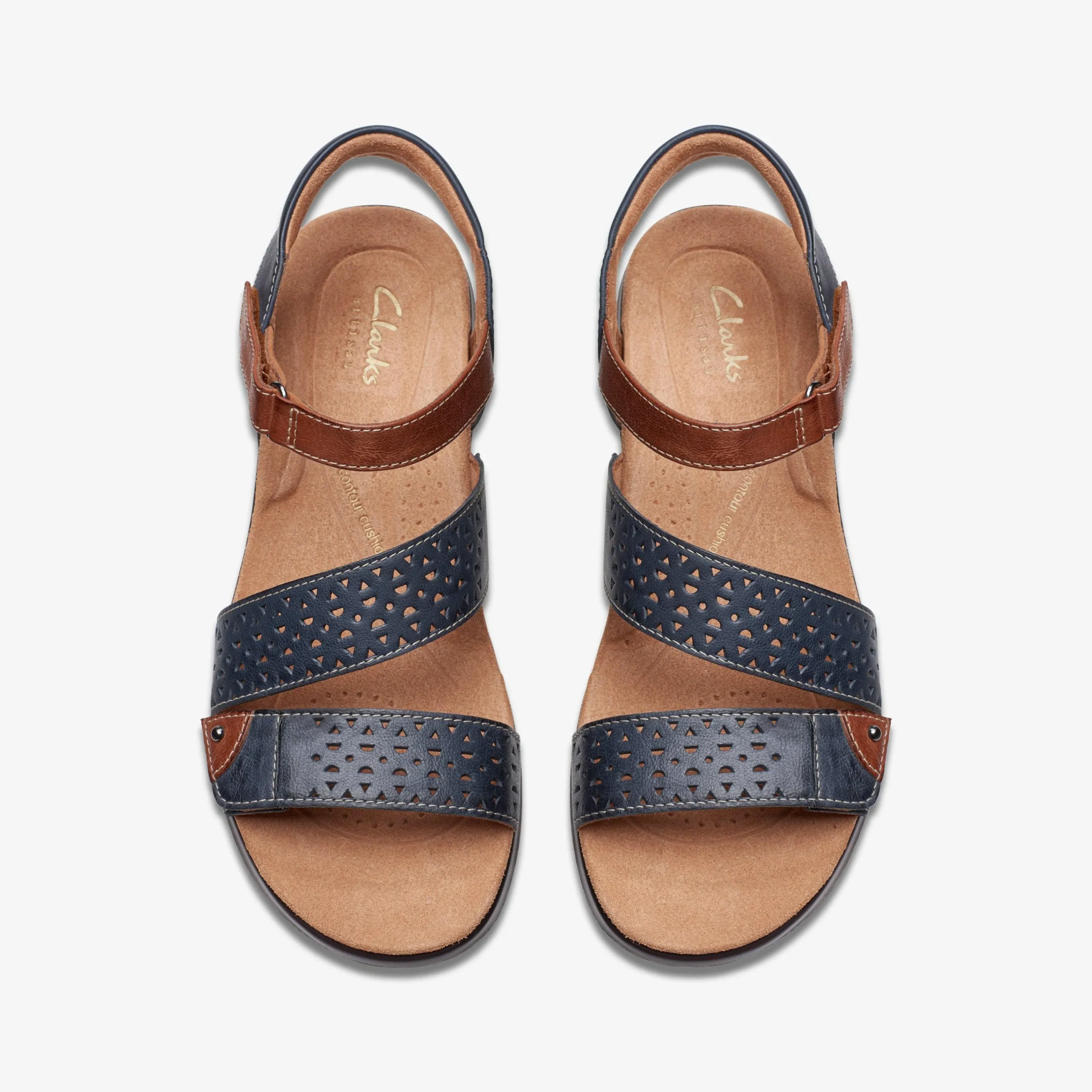 Clarks Kitly Way Navy Leather Hot