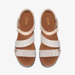 Clarks Kitly Way White Leather Cheap