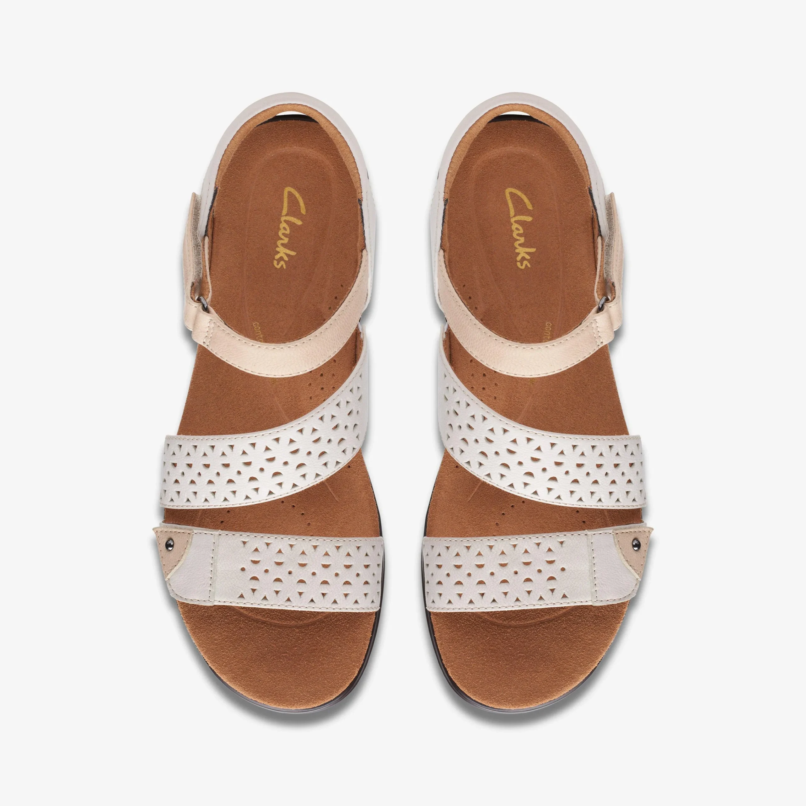 Clarks Kitly Way White Leather Cheap