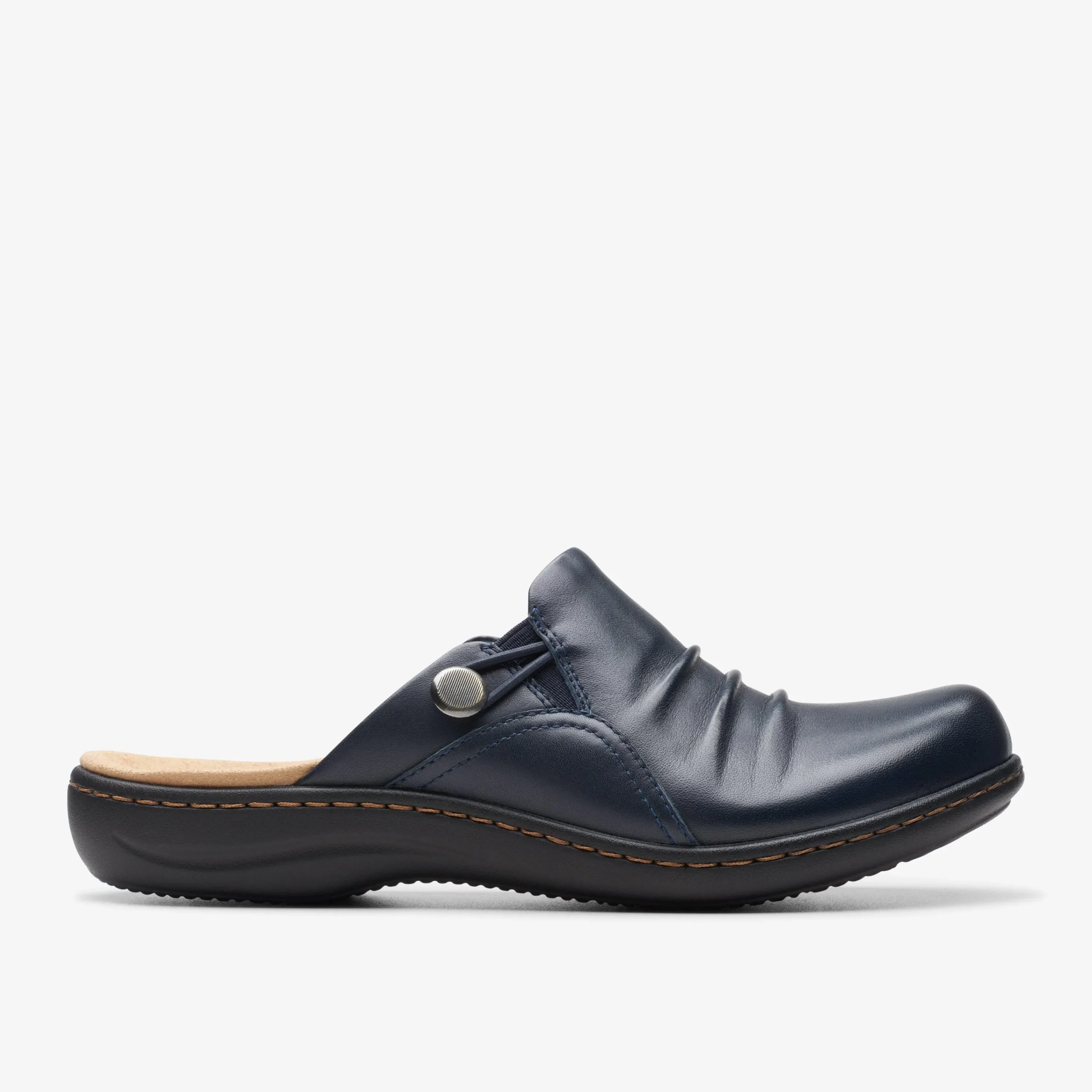 Clarks Laurieann Bay Navy Leather Cheap