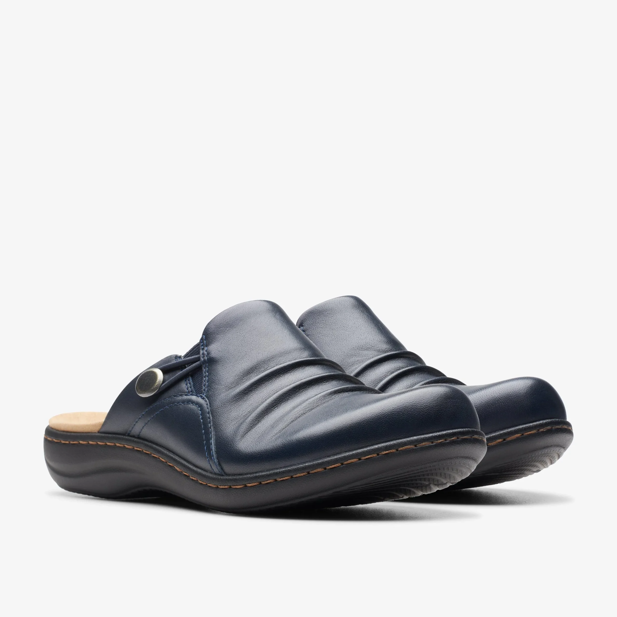 Clarks Laurieann Bay Navy Leather Cheap